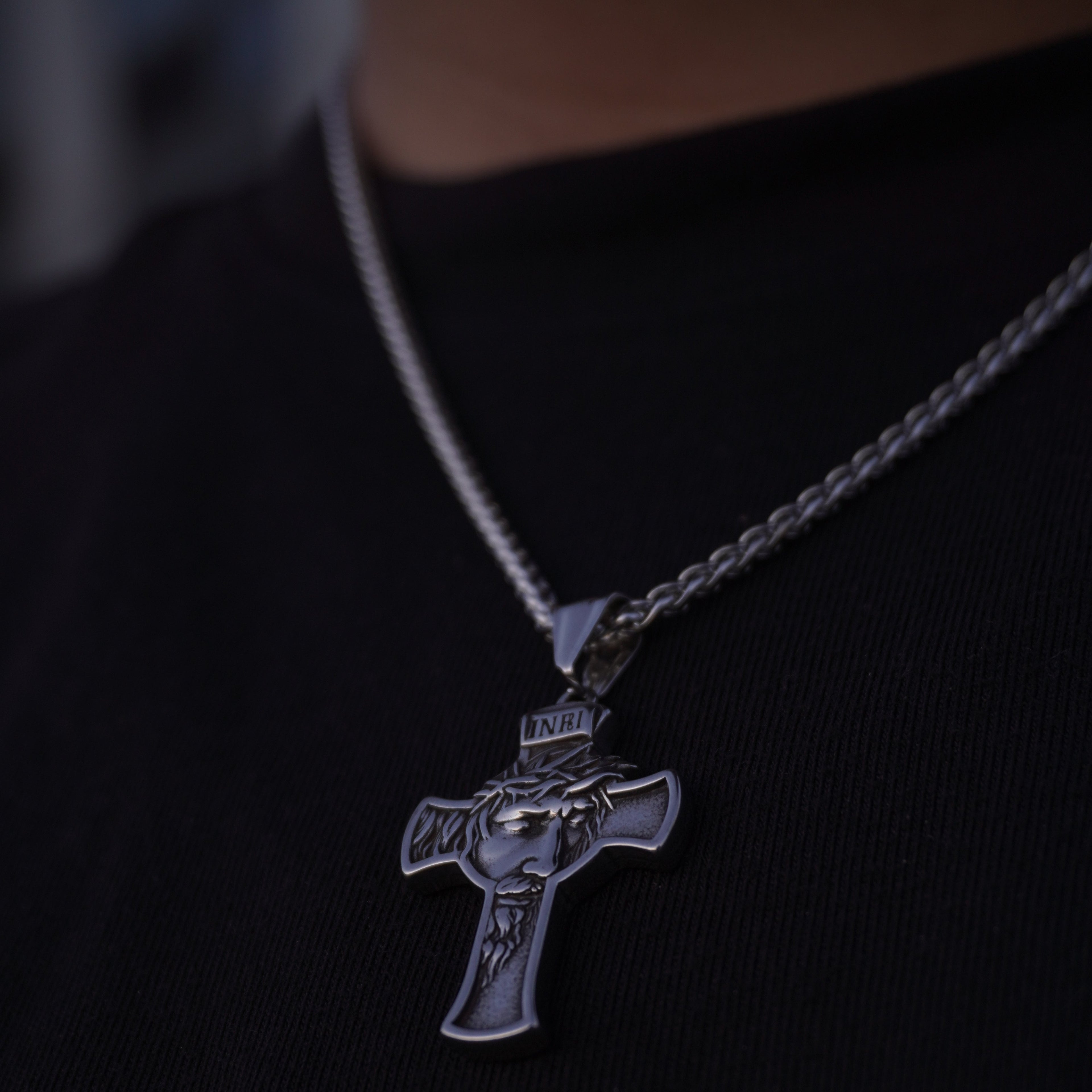 INRI Crucifix Pendant Necklace