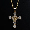 Our Lady of Guadalupe Heart Cross Necklace